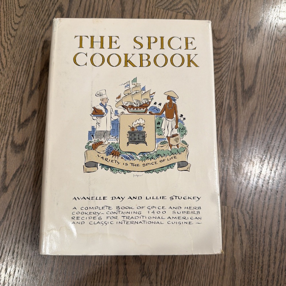 The Spice Cookbook Avanelle Day Lillie Stuckey 1964 HCDJ Jo Spier 1st Ed Illustr